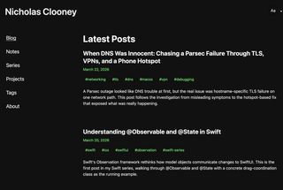 Terminal theme applied across the site